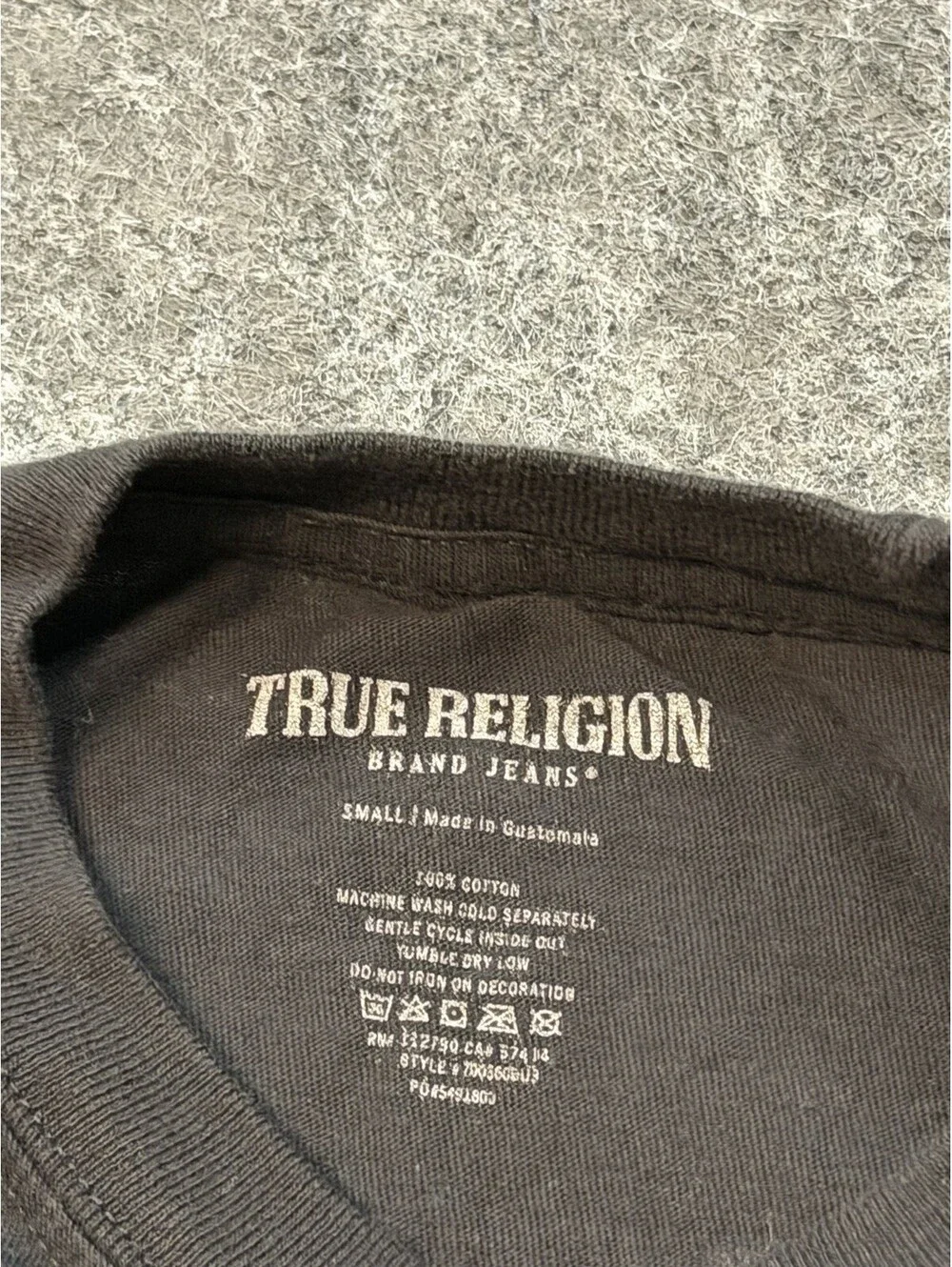 True Religion World Tour Buddha Graphic T-Shirt Black Men’s Small Cotton Tee